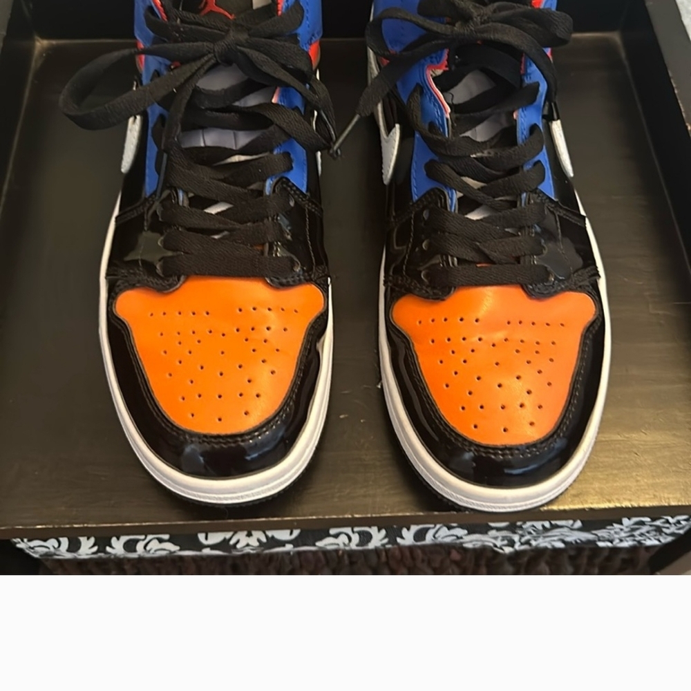 Colorful High-Top Jordan Mid Sneakers - Picture 3 of 5